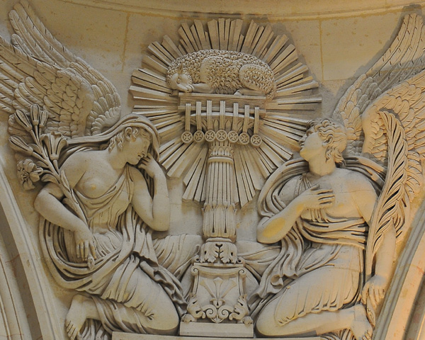 Deux anges devant l'Eucharistie. Antoine François Gérard.