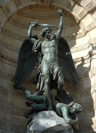 Saint Michel terrassant le démon. Francique Duret.