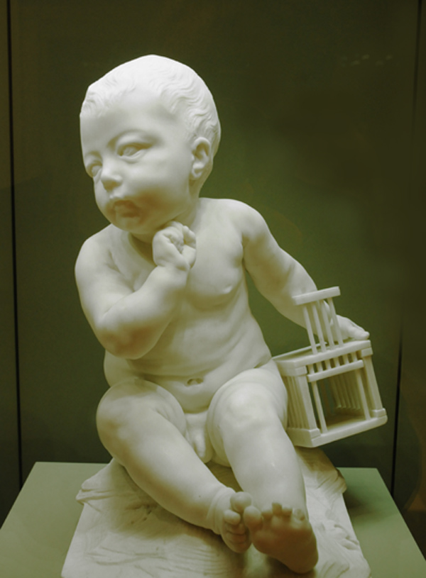 L'Enfant à la cage. Jean Baptiste Pigalle.